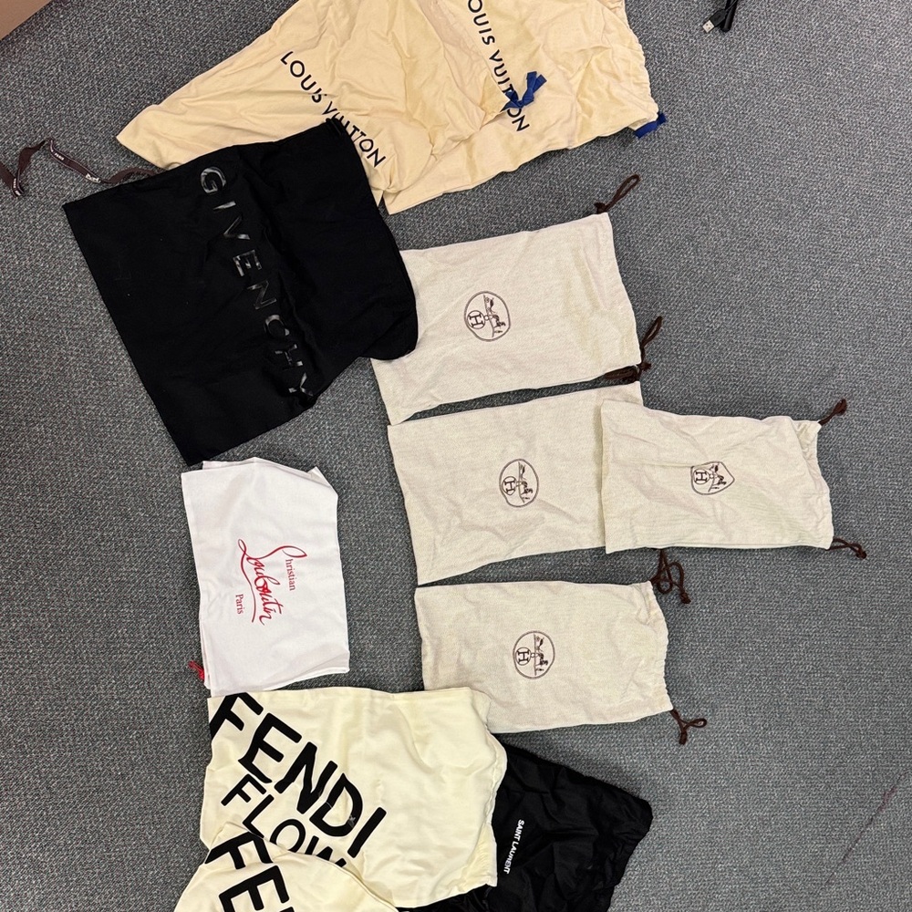 Fendi Black and Cream Shoe dust covers